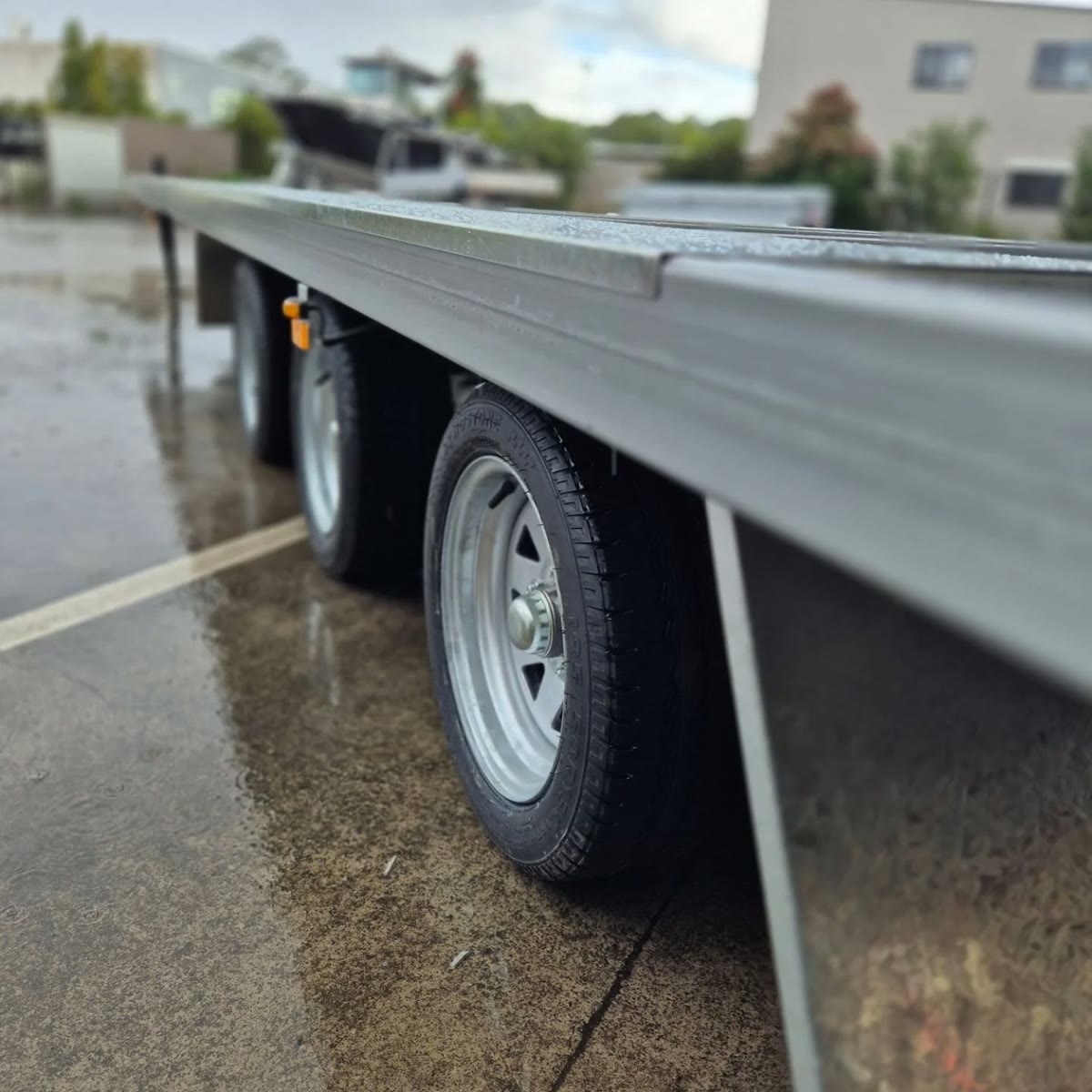 Tiny Trailers — Duragal steel tiny home trailer under construction, Noosaville QLD