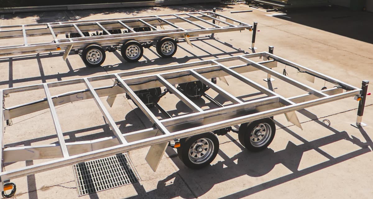 Tiny home trailer chassis — galvanised steel Queensland builder