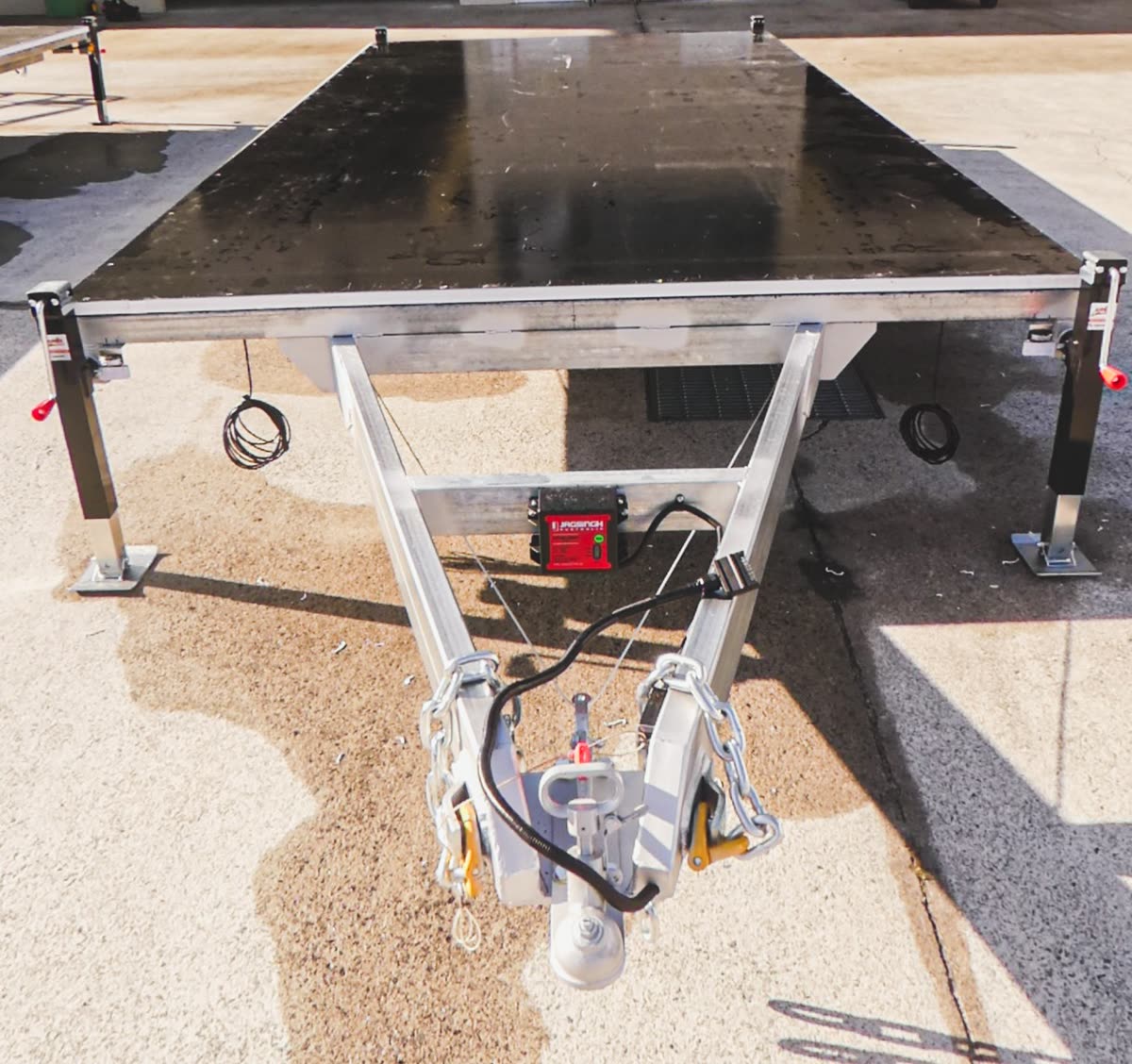Tiny home trailer build progress — chassis welding Noosaville