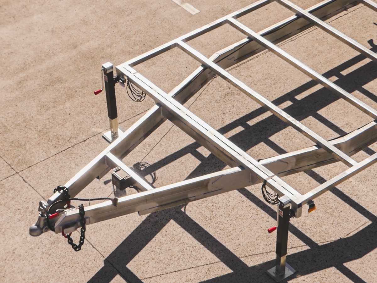 Tiny house trailer build — welded Duragal frame Queensland